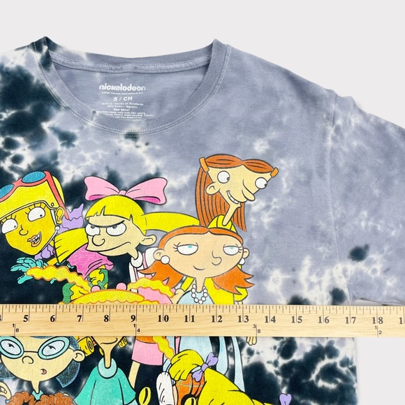 Nickelodeon Gray Tie Dye 90s Girl Graphic Long Sleeve Tee Size Small - Picture 6 of 9